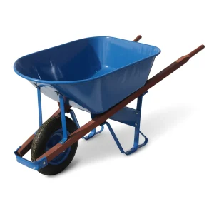 100L Galvanized Wheelbarrow WH7808-1 professional front view - Industrial-Grade 100L Galvanized Wheelbarrow WH7808-1