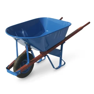100L Galvanized Wheelbarrow WH7808 professional front view - Industrial-Grade 100L Galvanized Wheelbarrow WH7808