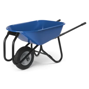 100L Steel Wheelbarrow professional front view - Industrial-Grade 100L Steel Wheelbarrow - WB8600