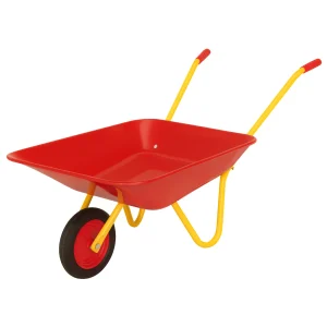 10L Metal Kids Wheelbarrow professional front view - Premium 10L Metal Kids Wheelbarrow - WB0100