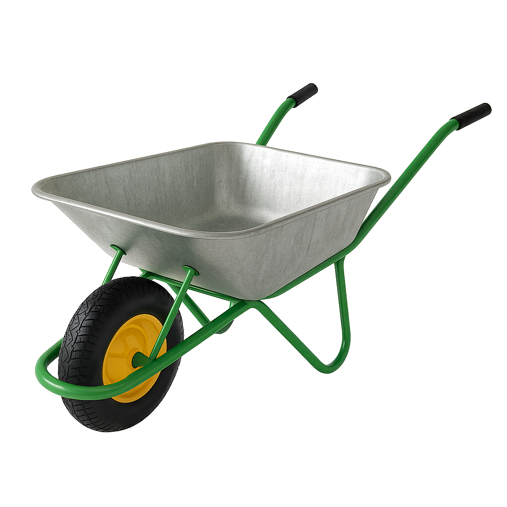 160kg Steel Wheelbarrow WB6431 professional front view - Industrial-Grade 160kg Steel Wheelbarrow WB6431