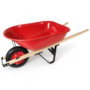 160kg Steel Wheelbarrow professional front view - Industrial-Grade 160kg Steel Wheelbarrow - WH6601
