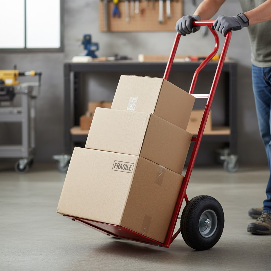 180kg Steel Sack Truck being used for Order Picking