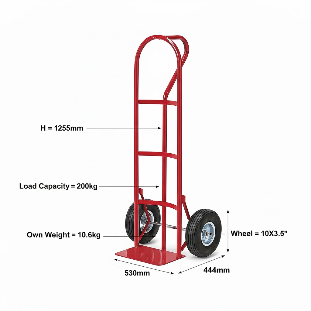 Technical dimensions and size chart for HT1812