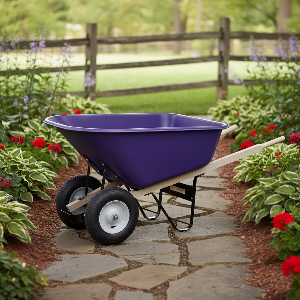 210L Poly Wheelbarrow being used for Stable Mucking