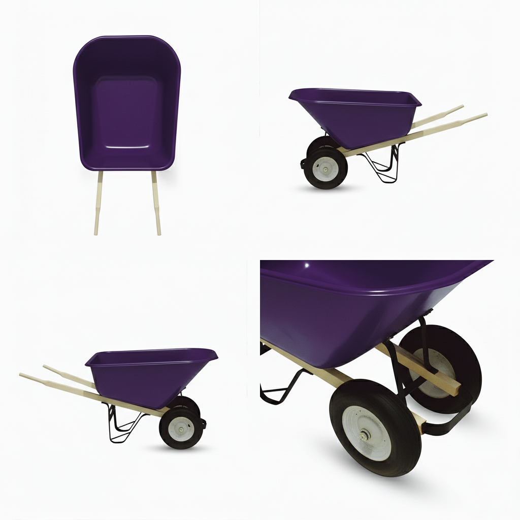 Close-up detail of reinforced Polypropylene on High-Capacity 210L Poly Wheelbarrow - WH9600