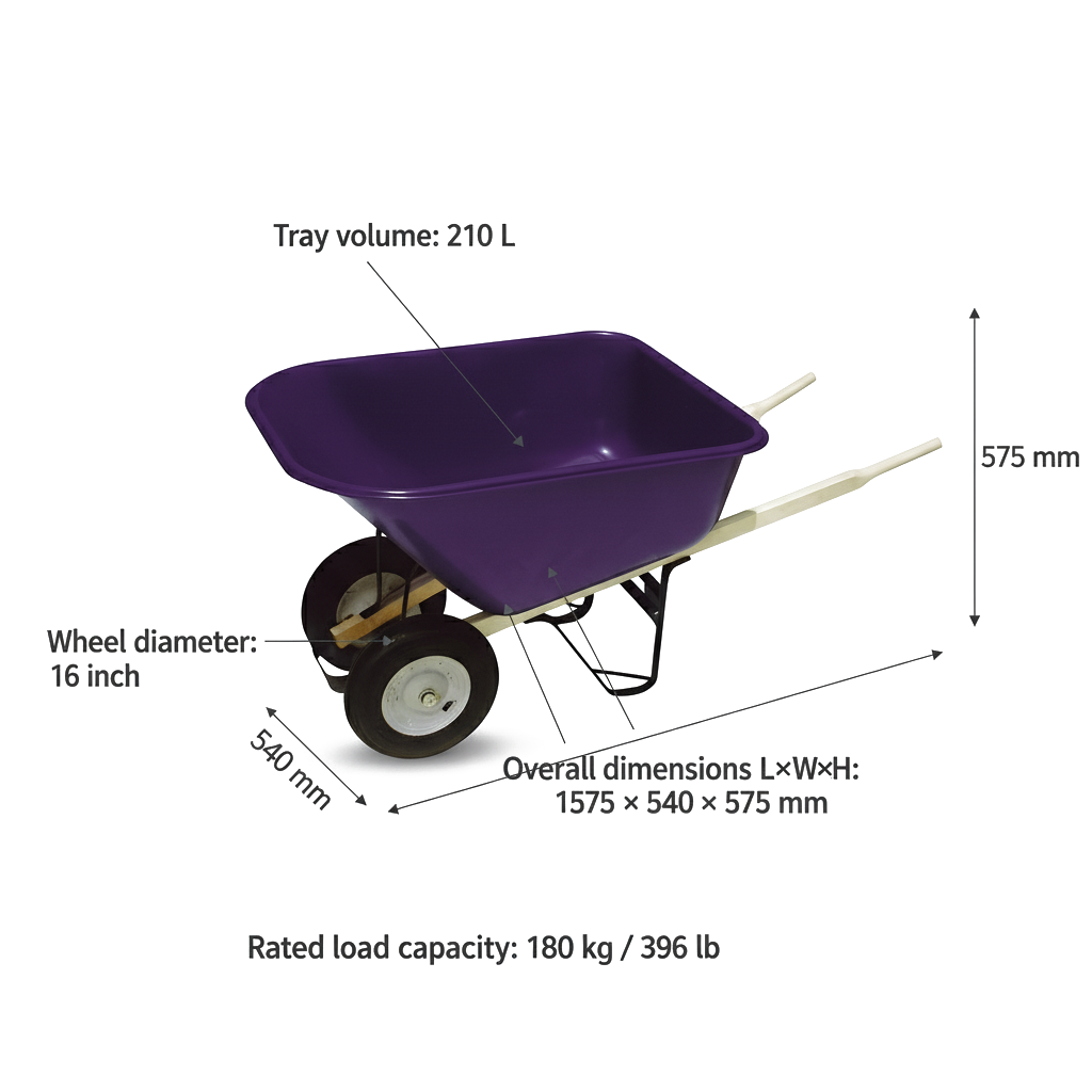 Technical dimensions and size chart for WH9600