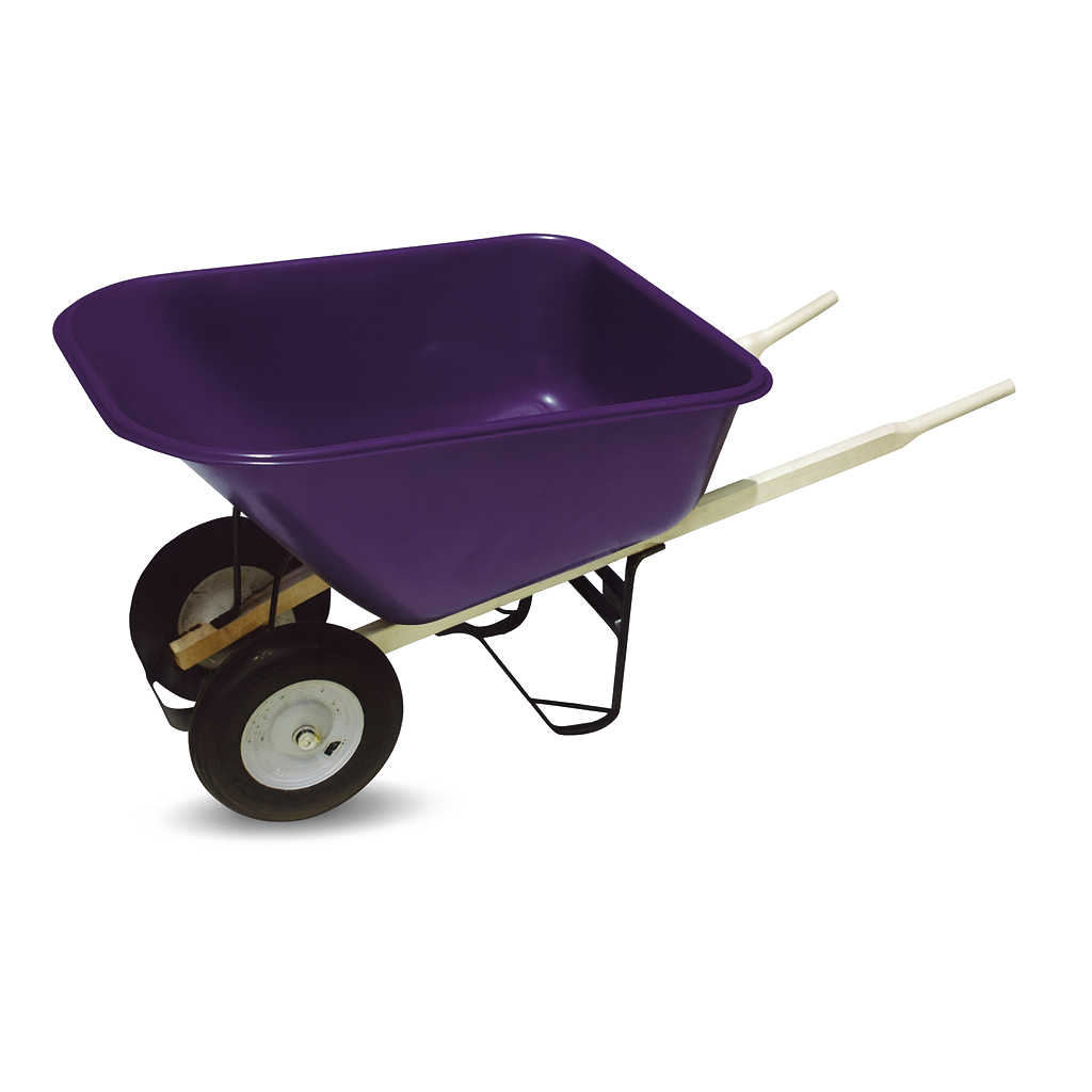 210L Poly Wheelbarrow professional front view - High-Capacity 210L Poly Wheelbarrow - WH9600