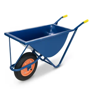 40L Steel Wheelbarrow professional front view - Industrial-Grade 40L Steel Wheelbarrow - WB1022