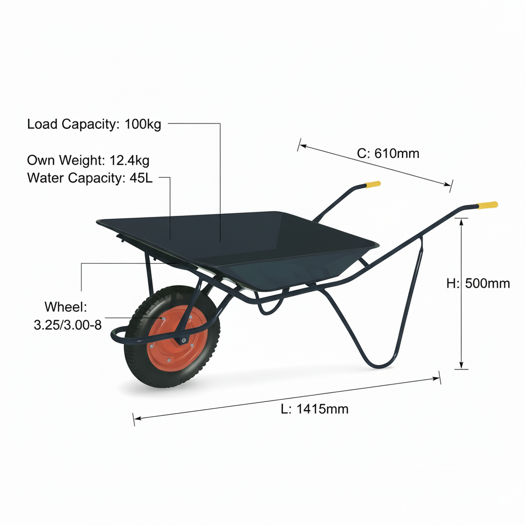 Technical dimensions and size chart for WB1206