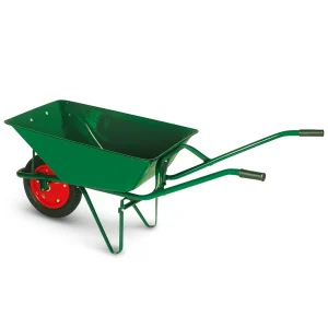 60L Galvanized Wheelbarrow WB2201 professional front view - Reinforced 60L Galvanized Wheelbarrow WB2201