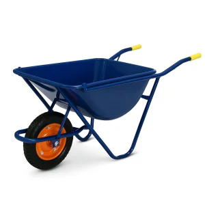 60L Steel Wheelbarrow professional front view - Reinforced 60L Steel Wheelbarrow - WB2205