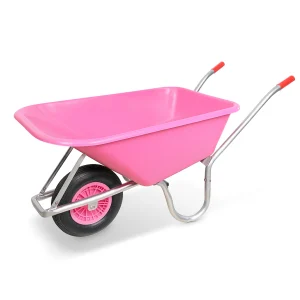 75L Steel Wheelbarrow WB6414-1 professional front view - Industrial-Grade 75L Steel Wheelbarrow WB6414-1 - WB6414-1