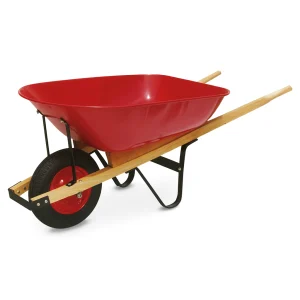 80L Galvanized Wheelbarrow professional front view - Industrial-Grade 80L Galvanized Wheelbarrow - WH6600