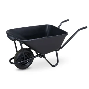 90L Steel Wheelbarrow professional front view - Industrial-Grade WB5600-II