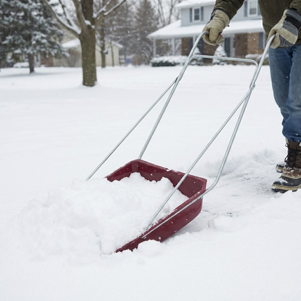 Heavy-Duty Ergonomic Snow Scoop & Sleigh Shovel - T08 - 图片 2