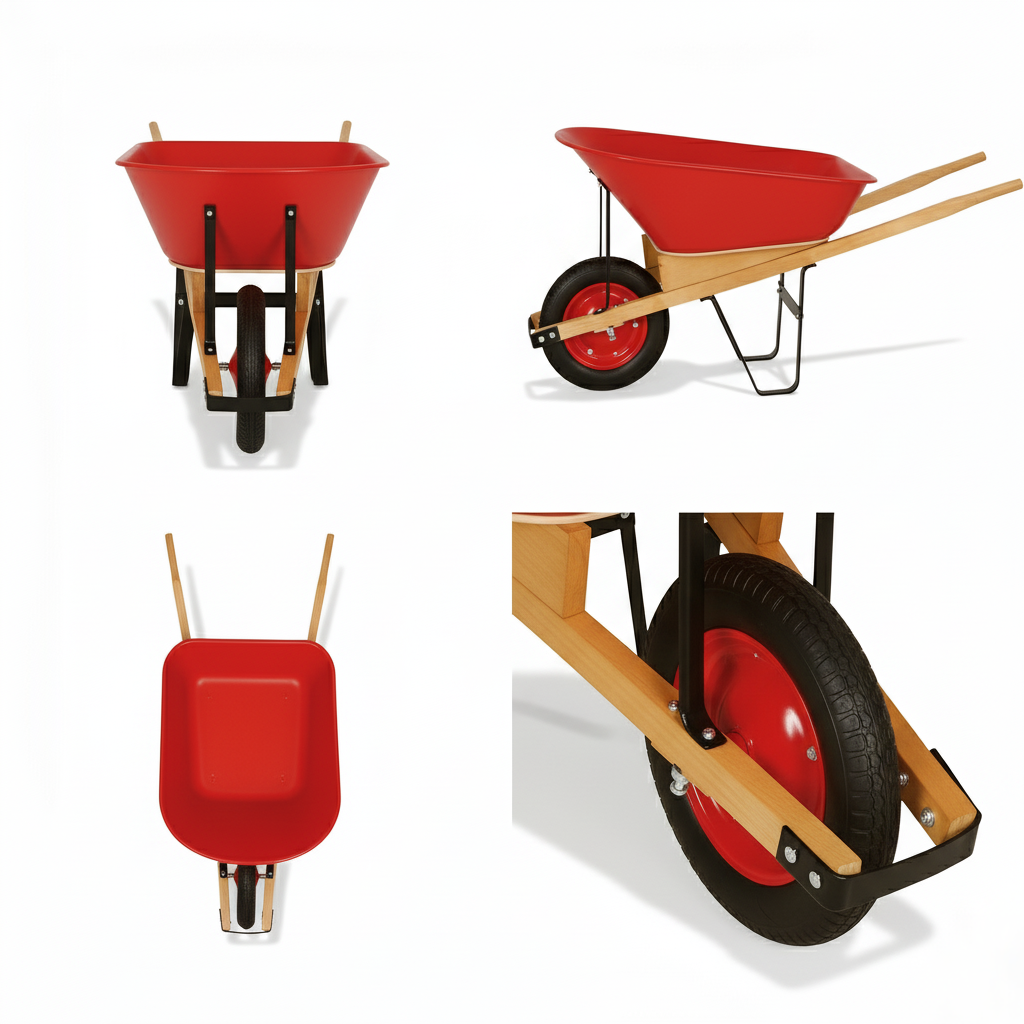 Reinforced 75L Galvanized Wheelbarrow WH5200 - 图片 3