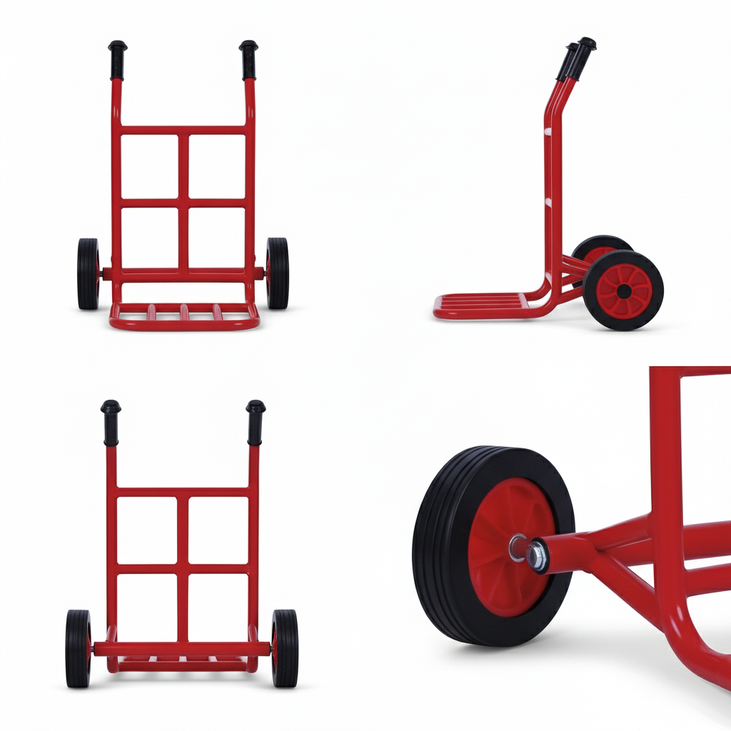 Close-up detail of reinforced Powder Coated Steel on Premium Kids Metal Wheelbarrow - TF5117