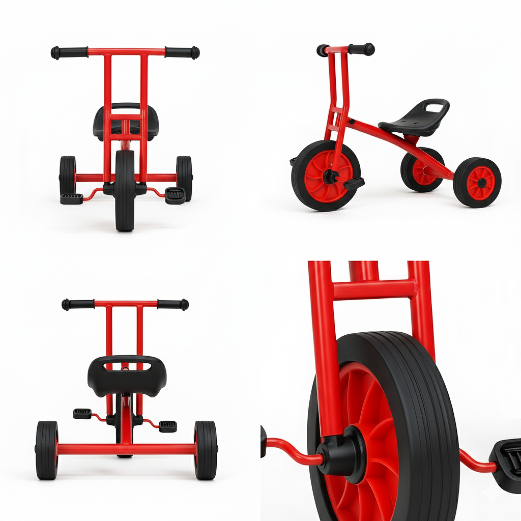 Close-up detail of reinforced Steel on Premium Kids Steel Crescent Cart - TF5196