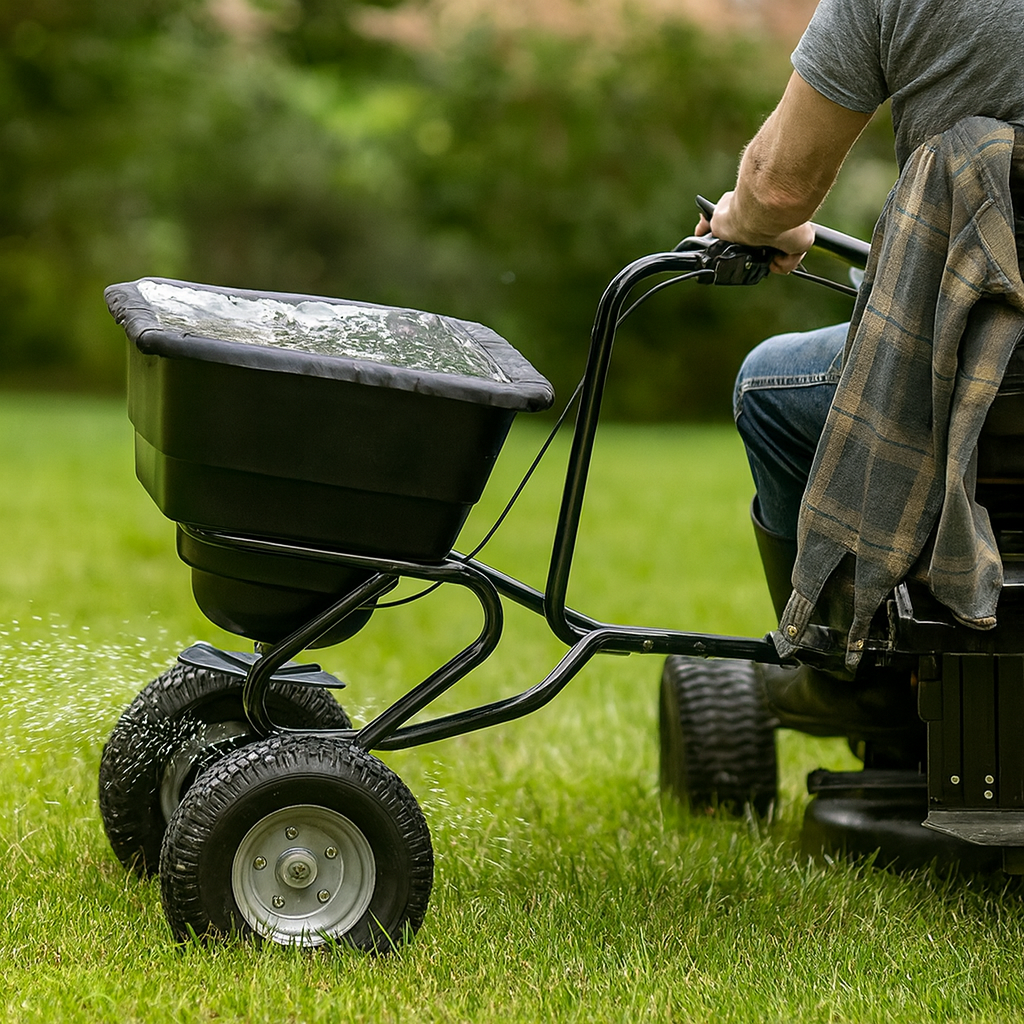 Mobile Steel Hose Cart being used for Nursery & Greenhouse irrigation