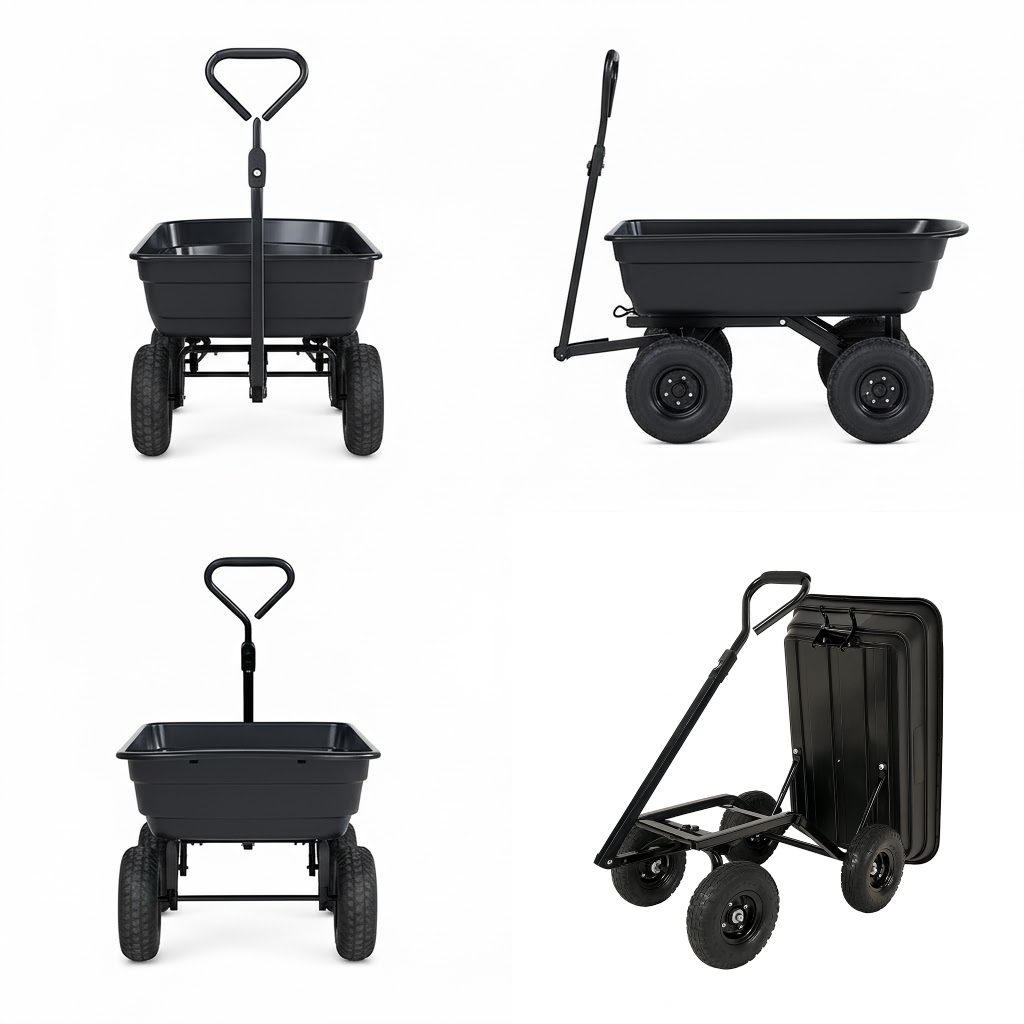 Close-up detail of reinforced Steel Mesh on Heavy-Duty Steel Mesh Garden Cart - TC2145T